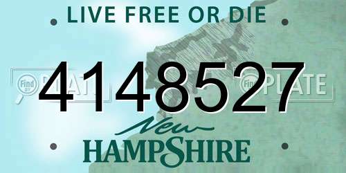 4148527 New Hampshire License Plate
