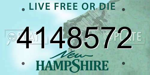 4148572 New Hampshire License Plate