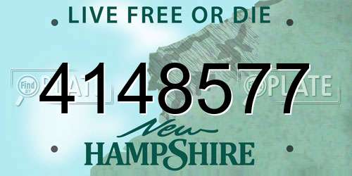 4148577 New Hampshire License Plate