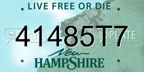41485T7 New Hampshire License Plate