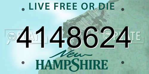 4148624 New Hampshire License Plate