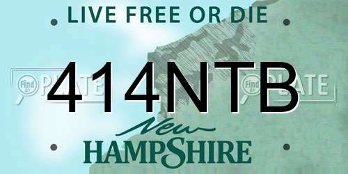 414NTB New Hampshire License Plate