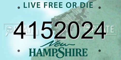 4152024 New Hampshire License Plate