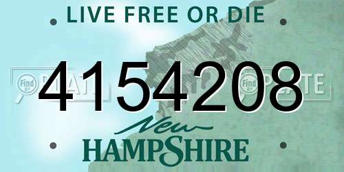 4154208 New Hampshire License Plate