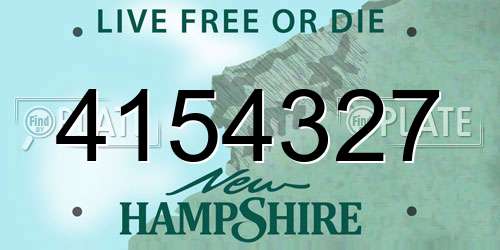 4154327 New Hampshire License Plate