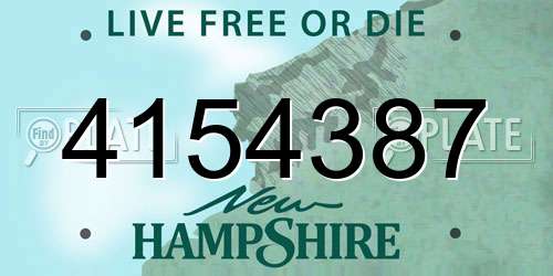 4154387 New Hampshire License Plate