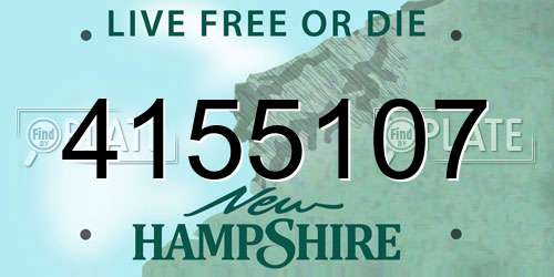 4155107 New Hampshire License Plate