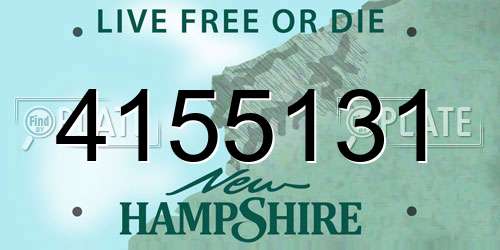 4155131 New Hampshire License Plate
