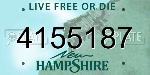4155187 New Hampshire License Plate