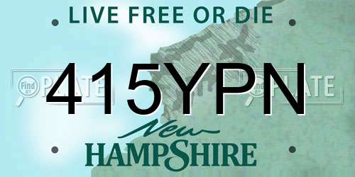 415YPN New Hampshire License Plate
