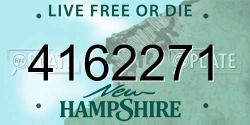 4162271 New Hampshire License Plate