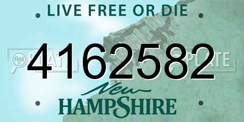 4162582 New Hampshire License Plate