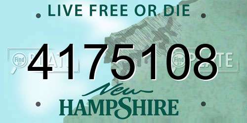 4175108 New Hampshire License Plate