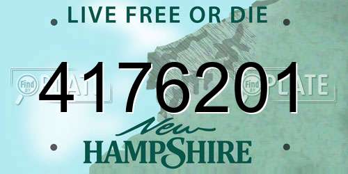 4176201 New Hampshire License Plate