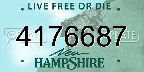 4176687 New Hampshire License Plate