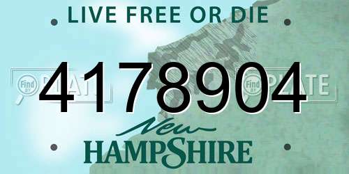 4178904 New Hampshire License Plate