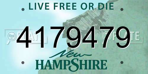 4179479 New Hampshire License Plate
