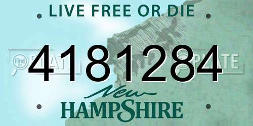 4181284 New Hampshire License Plate