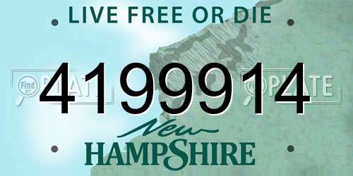 4199914 New Hampshire License Plate