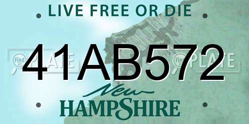 41AB572 New Hampshire License Plate