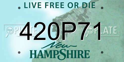 420P71 New Hampshire License Plate