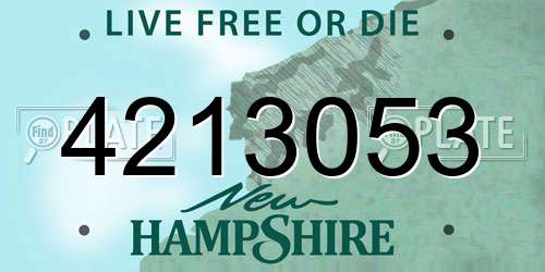 4213053 New Hampshire License Plate