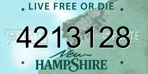 4213128 New Hampshire License Plate