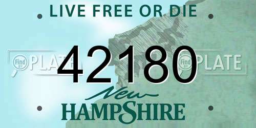 42180 New Hampshire License Plate