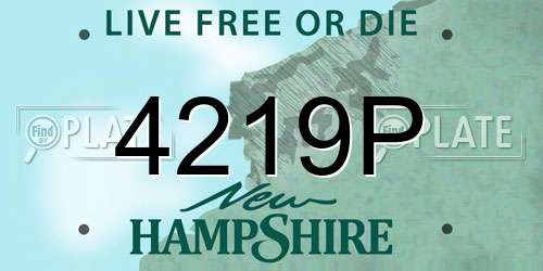 4219P New Hampshire License Plate