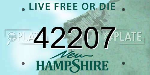 42207 New Hampshire License Plate