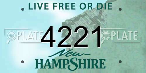 4221 New Hampshire License Plate