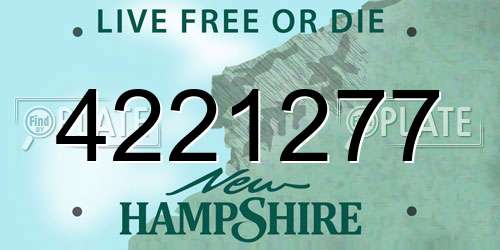 4221277 New Hampshire License Plate