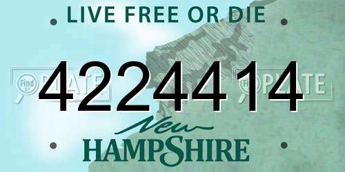 4224414 New Hampshire License Plate