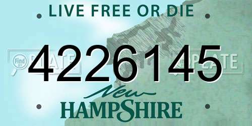4226145 New Hampshire License Plate