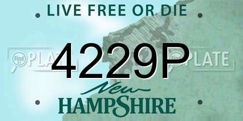 4229P New Hampshire License Plate