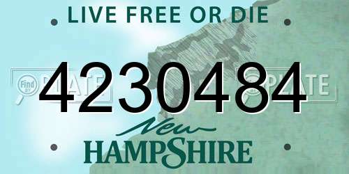 4230484 New Hampshire License Plate
