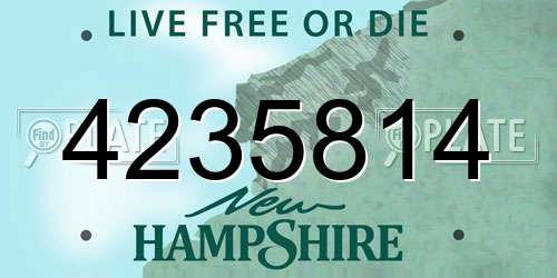4235814 New Hampshire License Plate