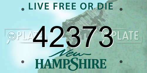42373 New Hampshire License Plate