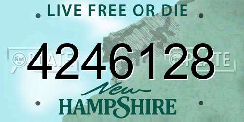 4246128 New Hampshire License Plate