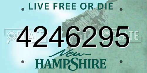 4246295 New Hampshire License Plate