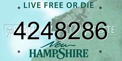 4248286 New Hampshire License Plate