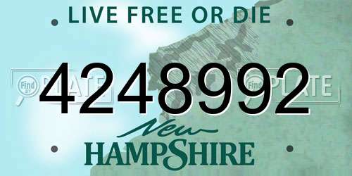 4248992 New Hampshire License Plate