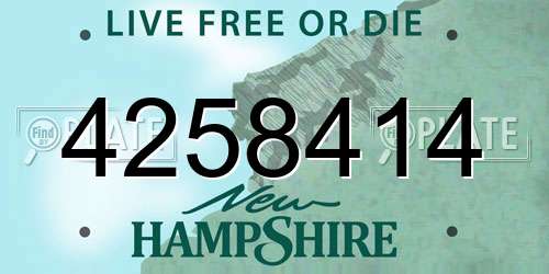 4258414 New Hampshire License Plate