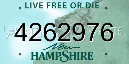 4262976 New Hampshire License Plate