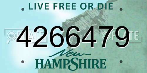 4266479 New Hampshire License Plate