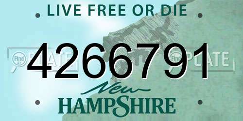 4266791 New Hampshire License Plate