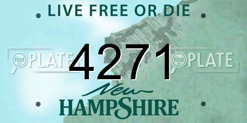 4271 New Hampshire License Plate