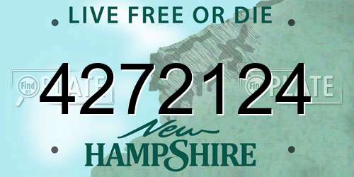 4272124 New Hampshire License Plate