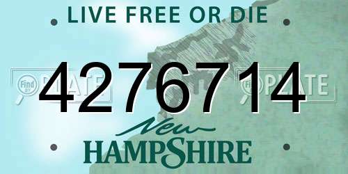4276714 New Hampshire License Plate