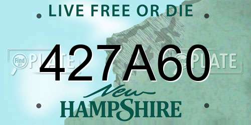 427A60 New Hampshire License Plate